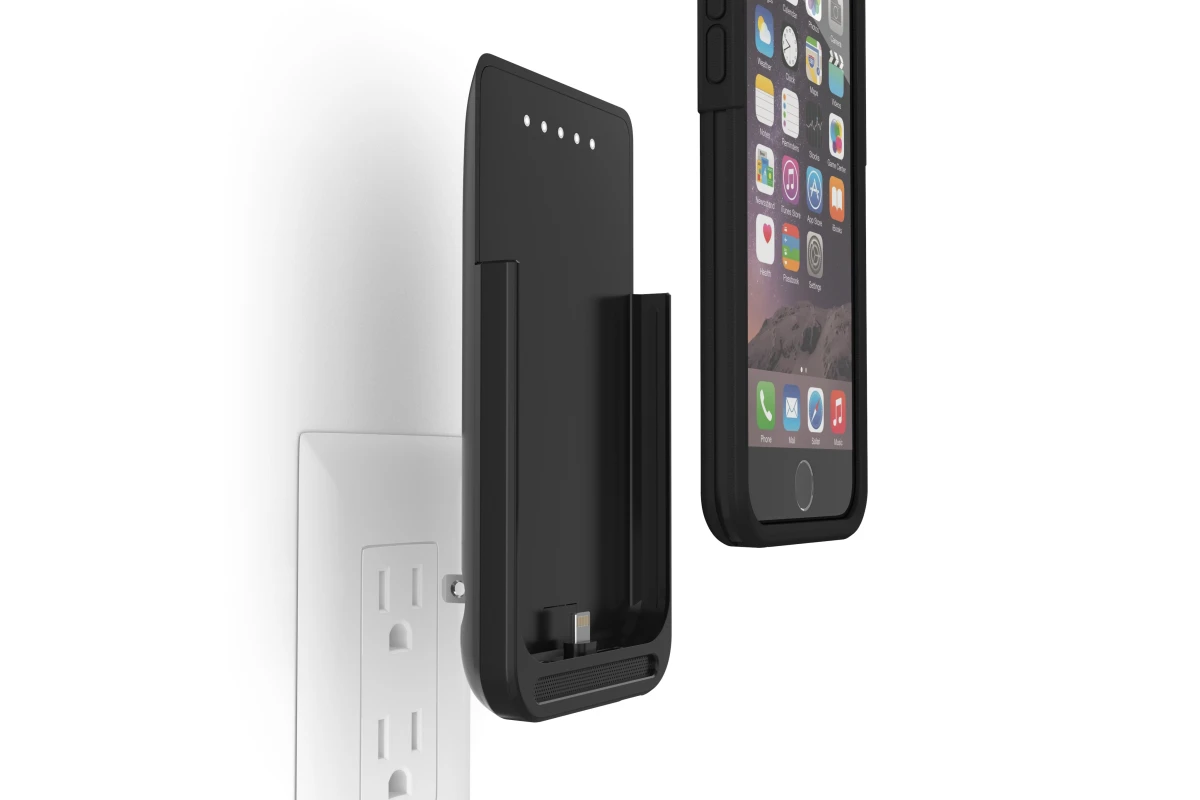 The PWR Case features power prongs on the back for easy charging