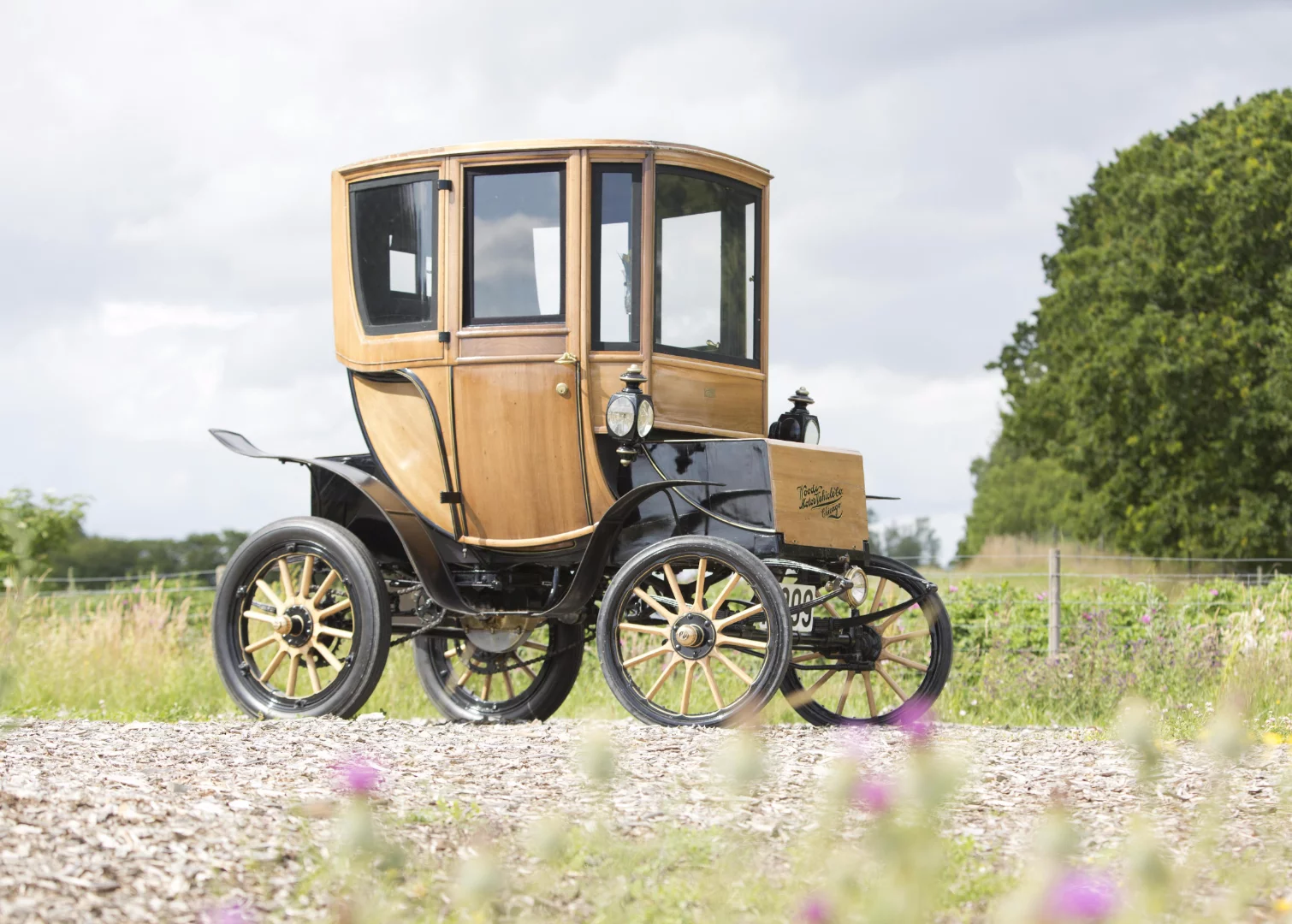 The 1905 Woods Queen Victoria Brougham has updated batteries