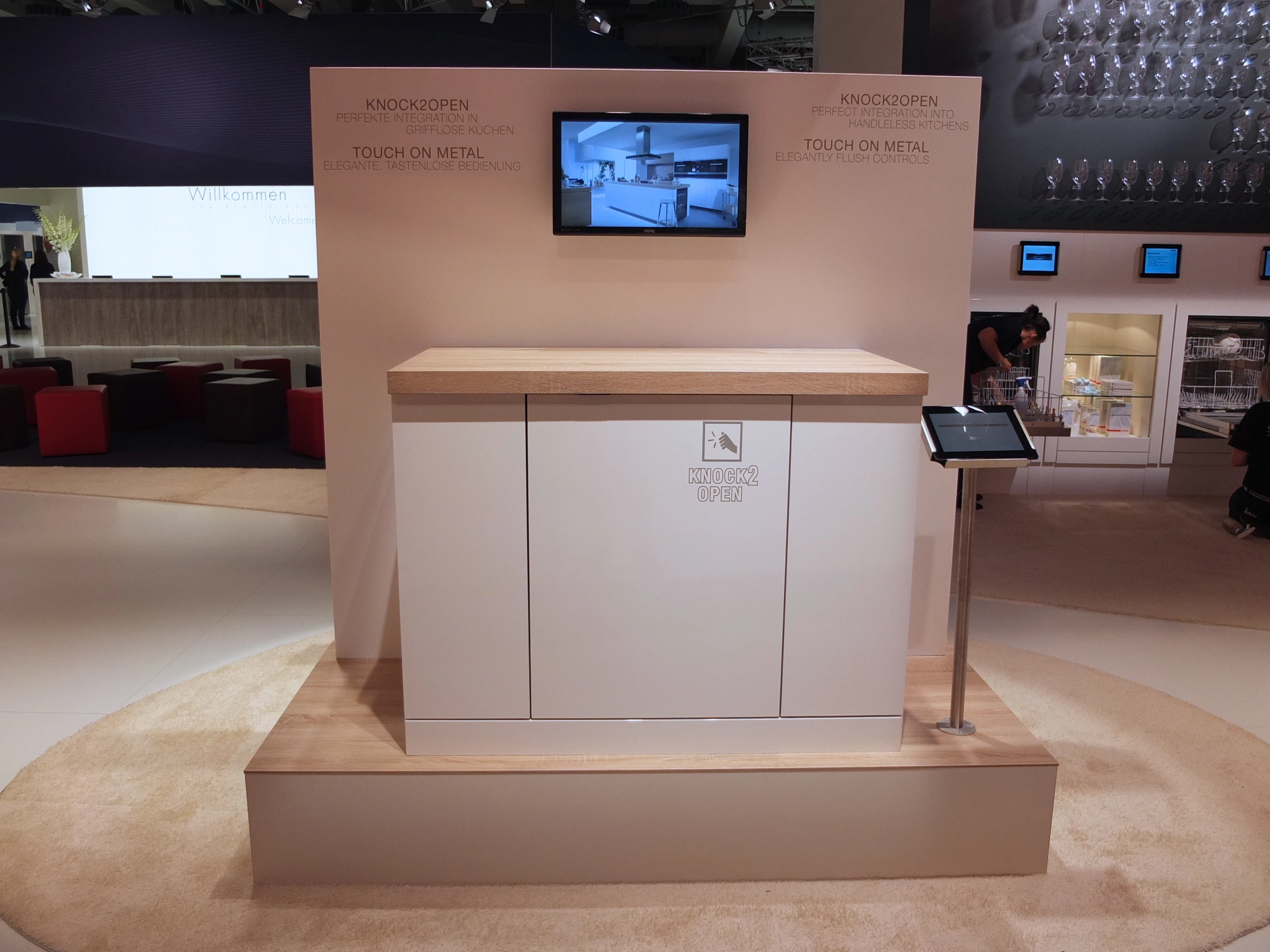 Designed to complement handle-free kitchen units, Miele's new range of integrated dishwashers are opened by tapping twice on the front