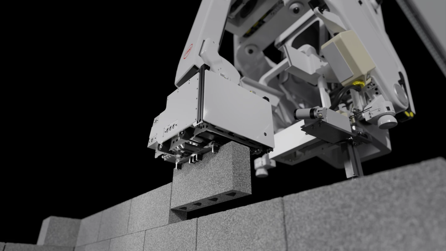 The system uses a construction adhesive that's stronger than mortar and dry within 45 minutes