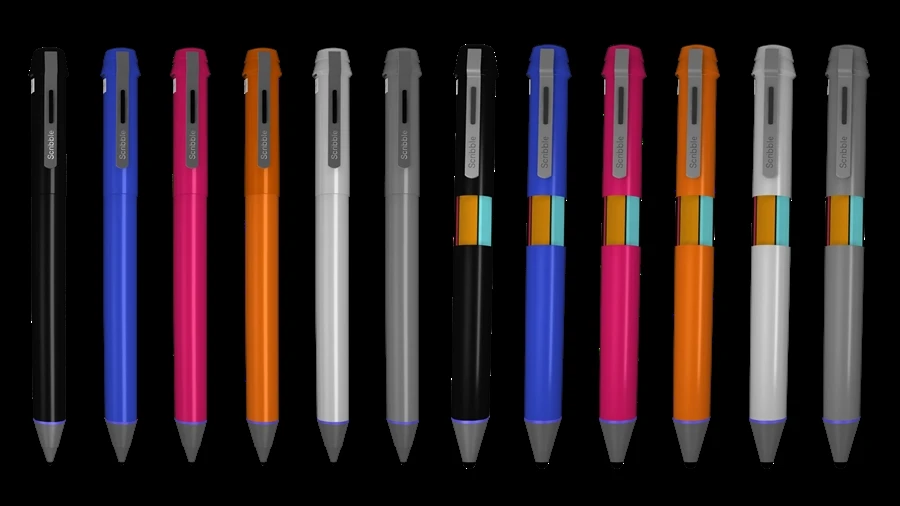 The Scribble is available in a variety of different colors itself
