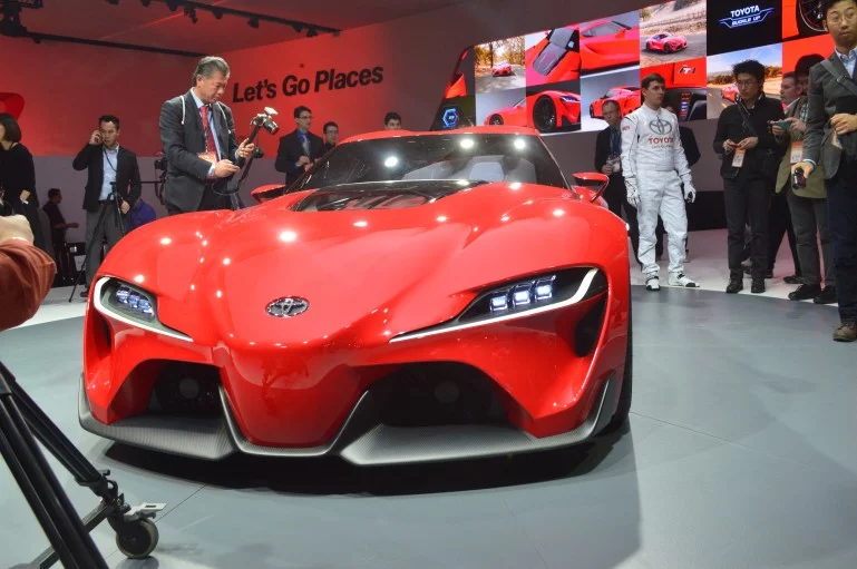 Toyota shows the FT-1 at the 2014 Detroit auto show (Photo: C.C. Weiss/Gizmag)