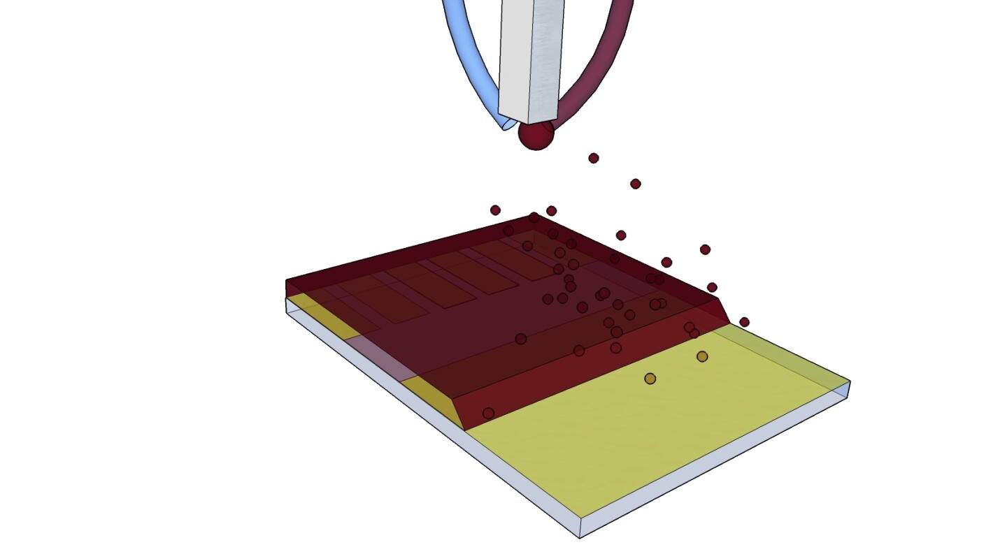 Depositing perovskite using spray heads could significantly reduce manufacturing costs (Image: Jon Griffin/University of Sheffield)