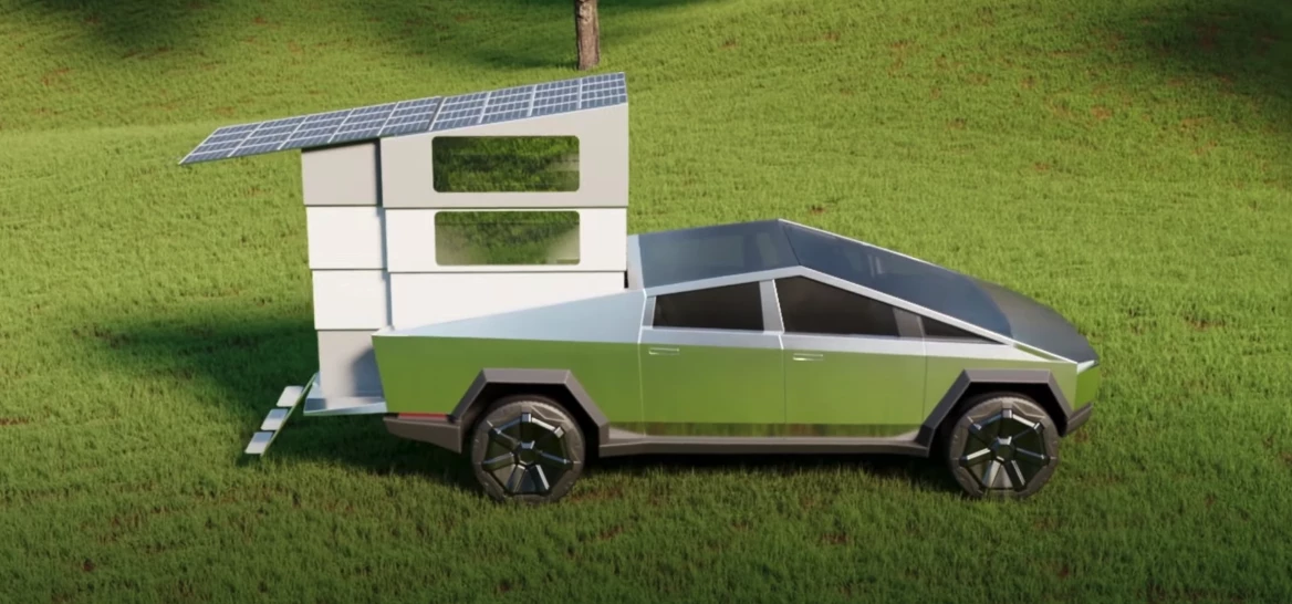 The Tesla Cybertruck gets some serious tail
