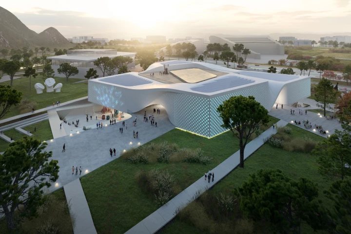 The Chungnam Art Museum will be topped by a rooftop terrace area that will also have a large skylight, ensuring lots of natural light enters inside