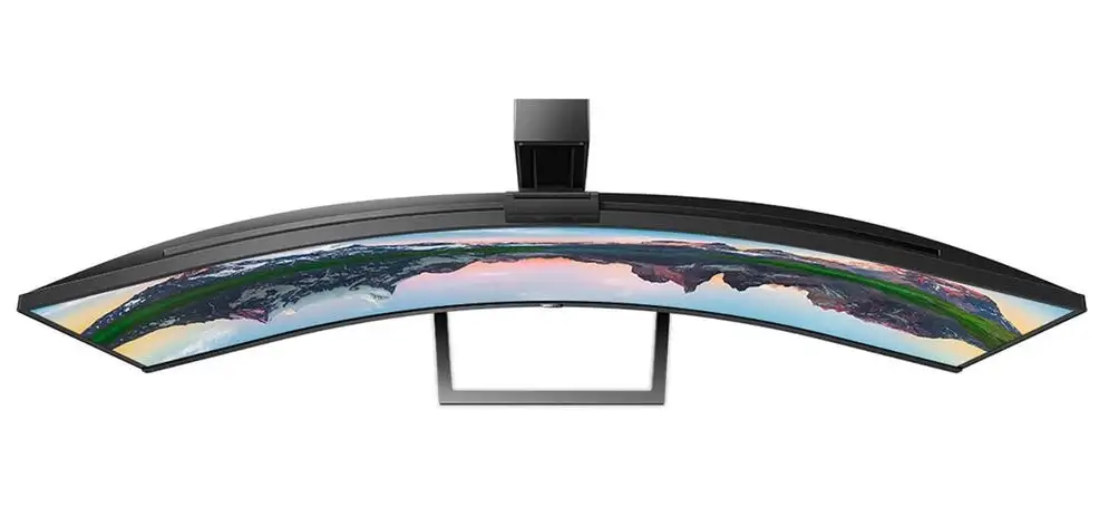 The 49-inch Philips Brilliance panel offers a 5,120 x 1,440 pixel resolution