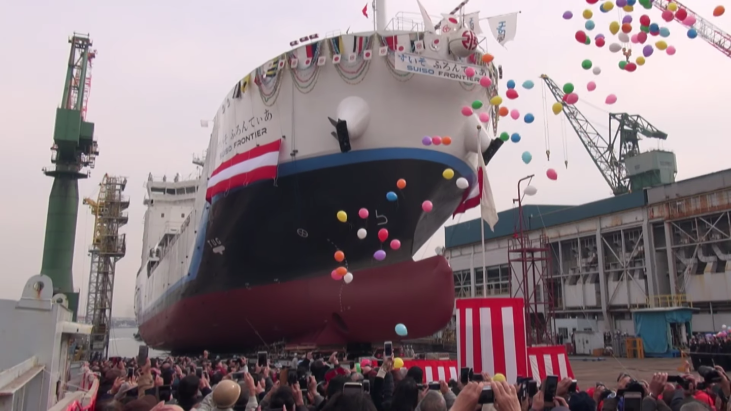 The ship itself is diesel-electric powered