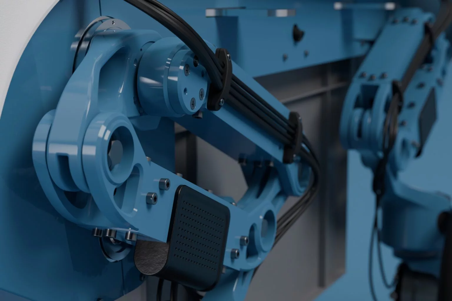 Each leg is activated by two belt-driven coaxial shafts