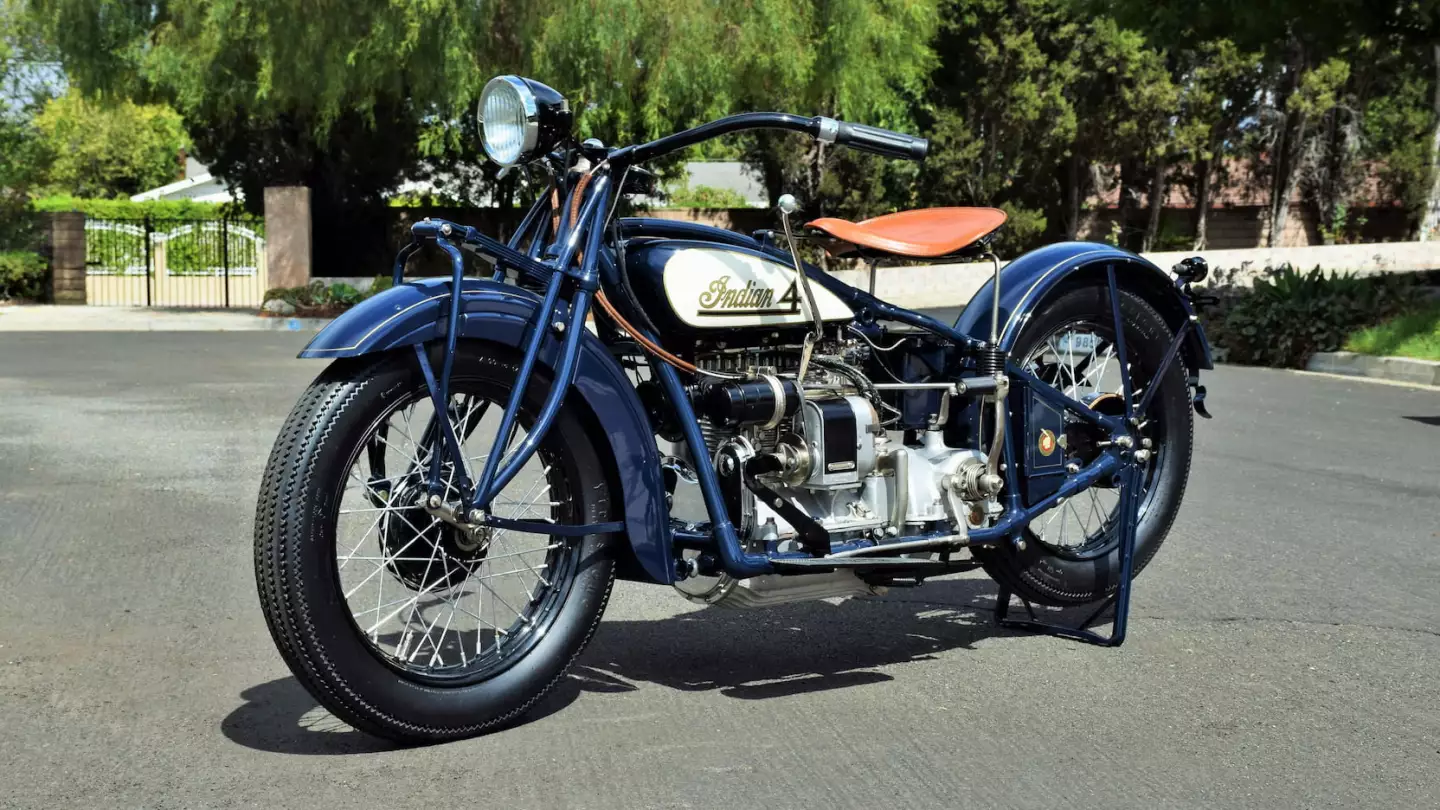 This 1929 Indian Four Cylinder sold for $137,500 as Lot F152 at Mecum Auctions' Las Vegas sale on Friday, 28 January 2022