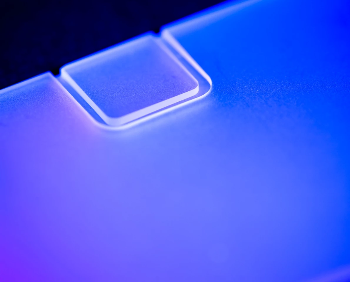 Groove cut in sapphire fabricated by R-Cut