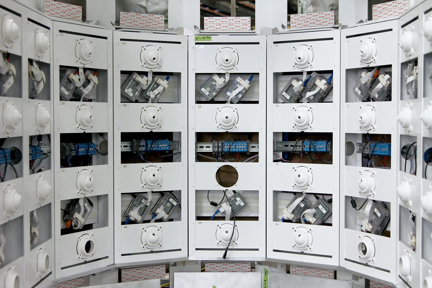 Inside the head is a photo booth made up of 29 cameras, which snap images simultaneously and stitch together a 3D model of the visitor's face