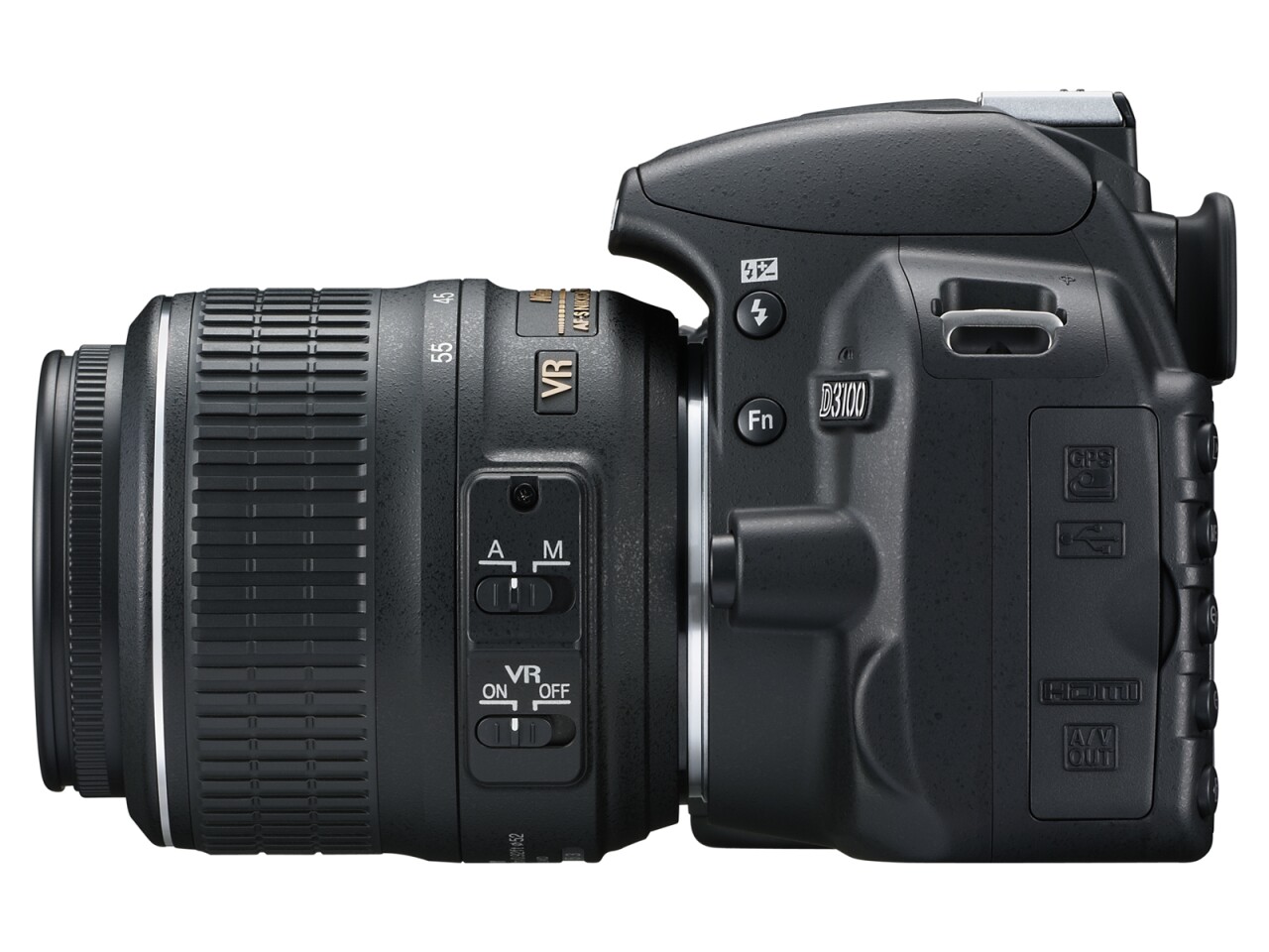 Side shot of the new D3100