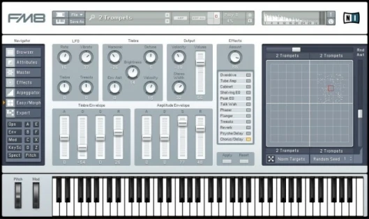 Frequency modulation is made possible with FM8