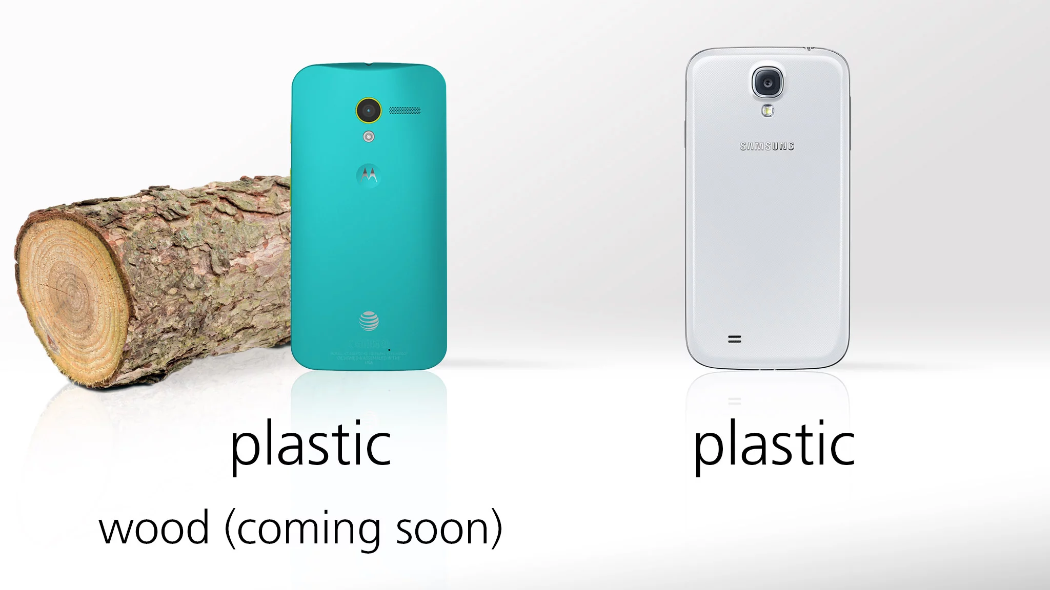 The Moto X is sold in a variety of colors and textures ... including, eventually, wood (wood image: Shutterstock)