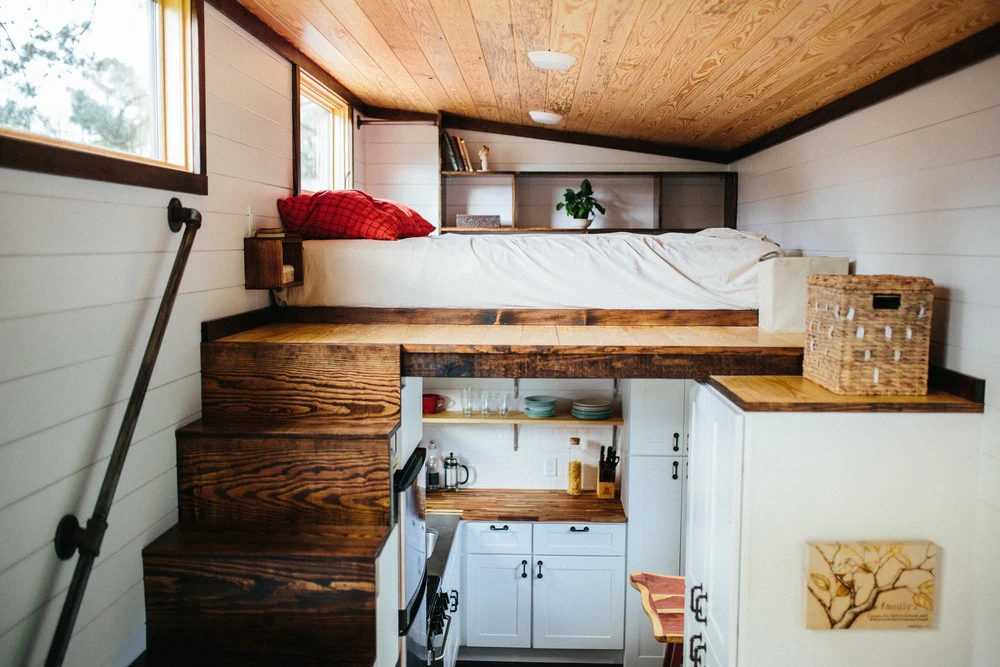 View toward the sleeping loft