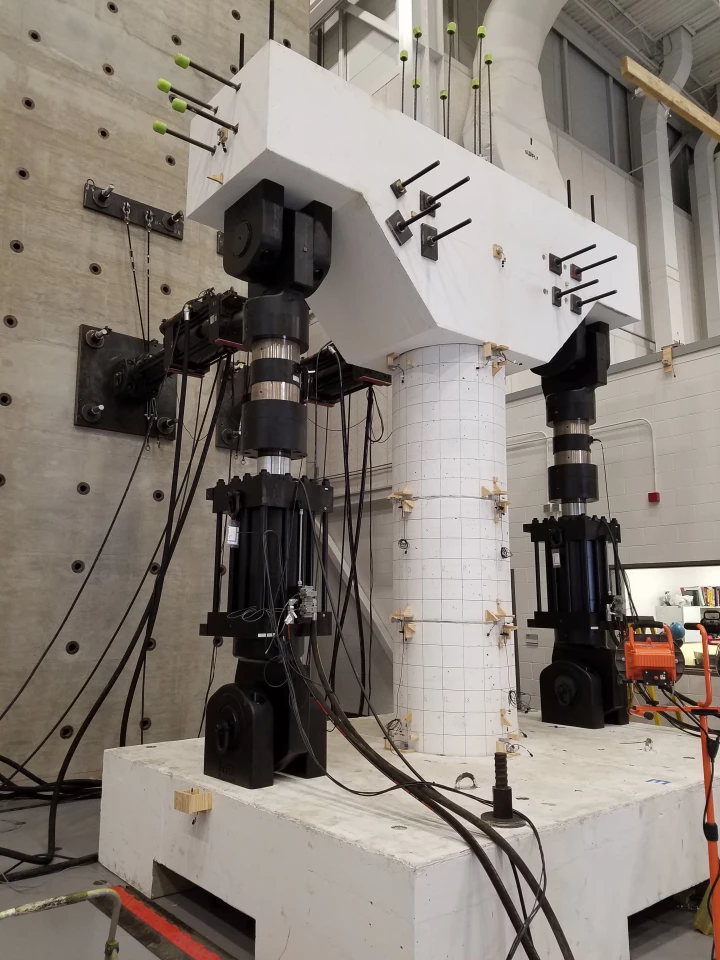 The hybrid sliding-rocking bridge design, which engineers at Texas A&M University have been investigating as a more earthquake-resistant alternative to conventional designs