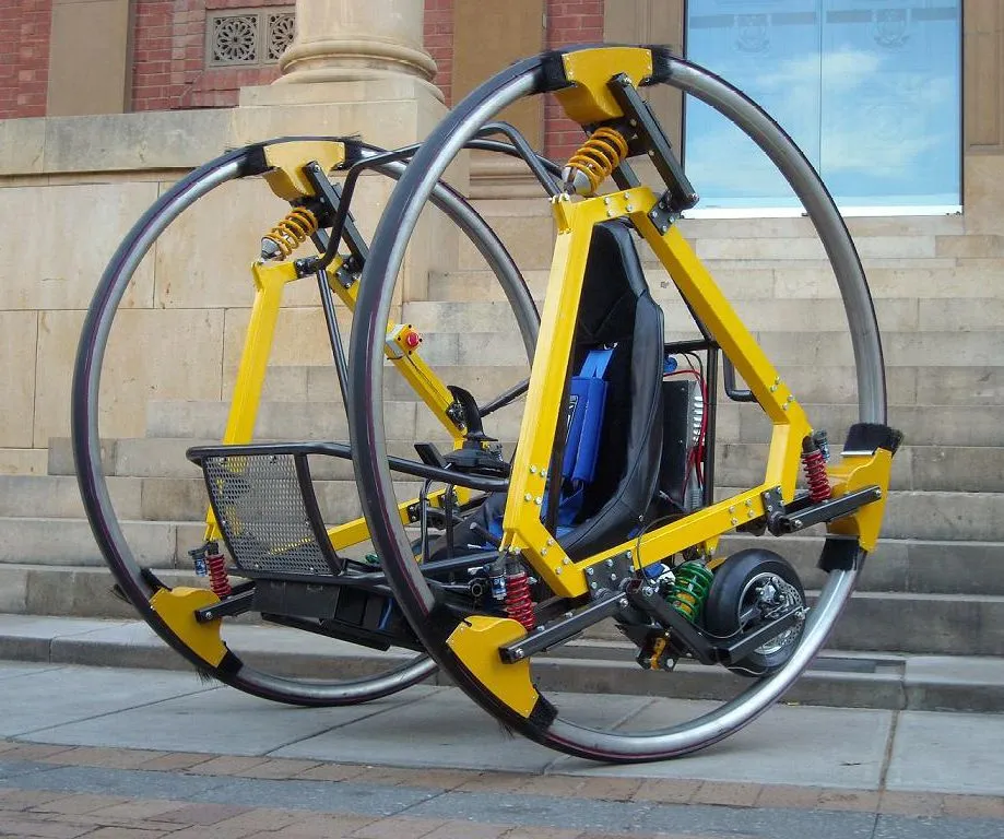 EDWARD (Electric Diwheel With Active Rotation Damping) is a student-built electric, working dicycle (Image: University of Adelaide)