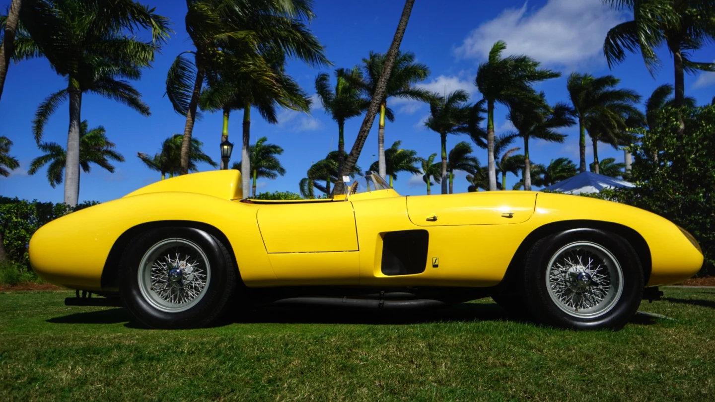 1955 Ferrari 410 Sport: This Platino example has won Best in Show at Cavallino and first in class at Pebble Beach. It's documented value is in the millions.