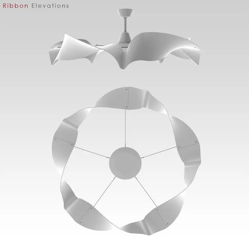 The Ribbon, a loop-bladed prototype ceiling fan
