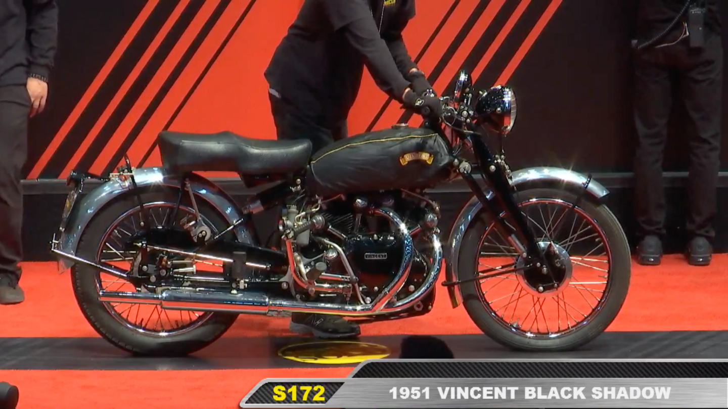 $112,750 | 1951VincentBlack Shadow | Auction Link: Mecum