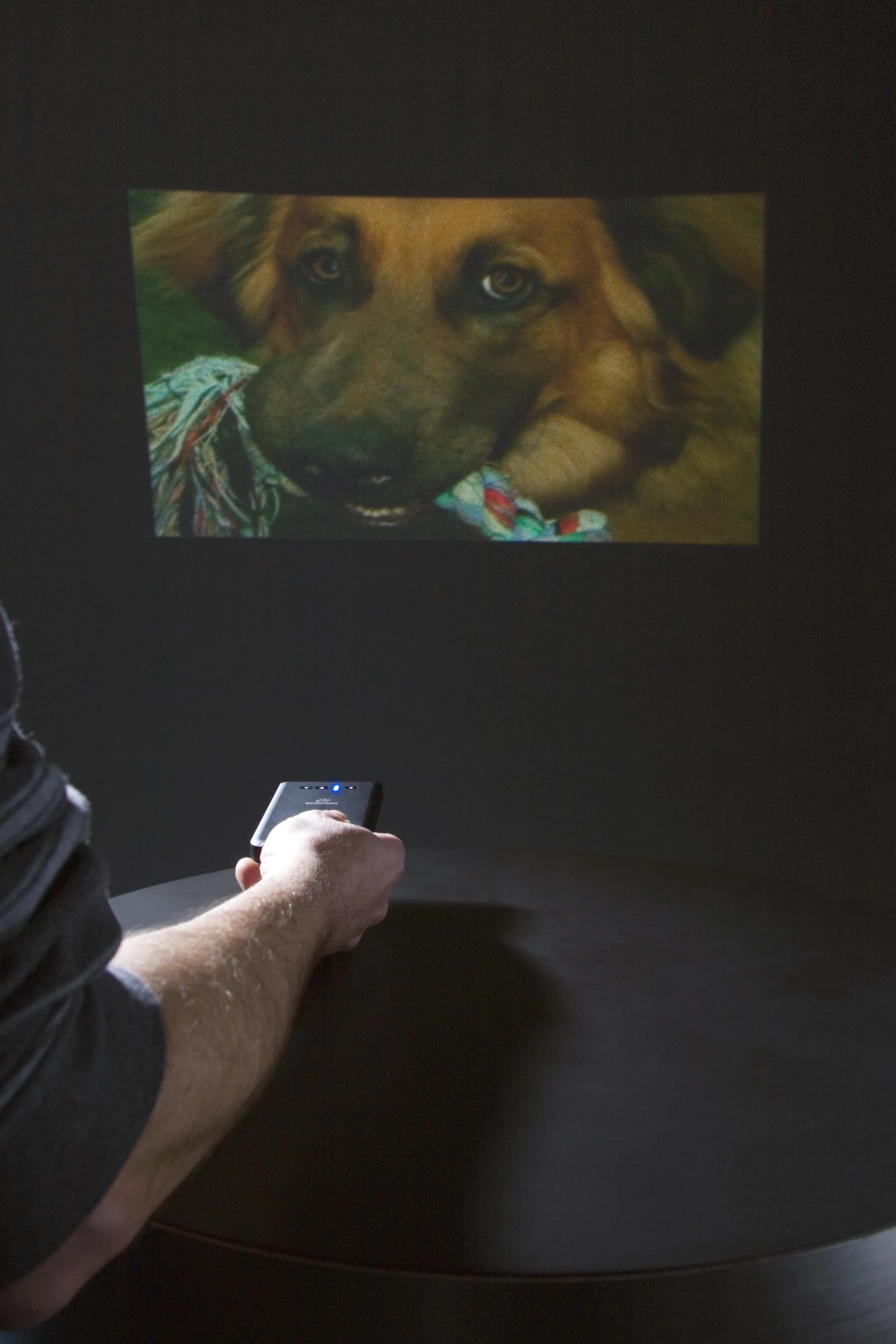 The Microvision SHOWWX laser pico projector enables widescreen quality display of images directly from a mobile device