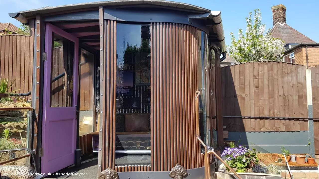 Mr G's Extraordinary Eco Shed was designed by Glenn Robert George and built using recycled materials, which he uses as a social space for family and friends. The project is a finalist in the Nature's Haven category