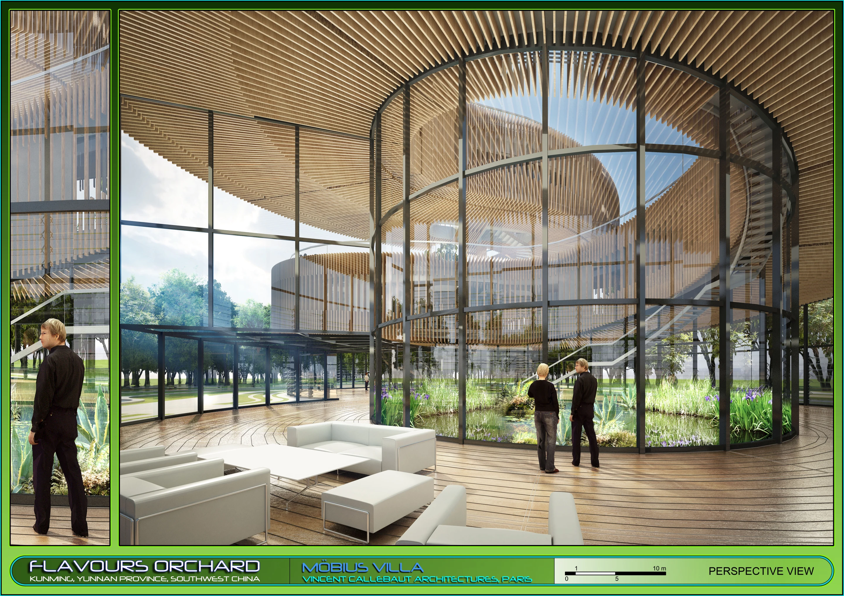 Mobius Villa main interior view (Image: Vincent Callebaut Architectures)