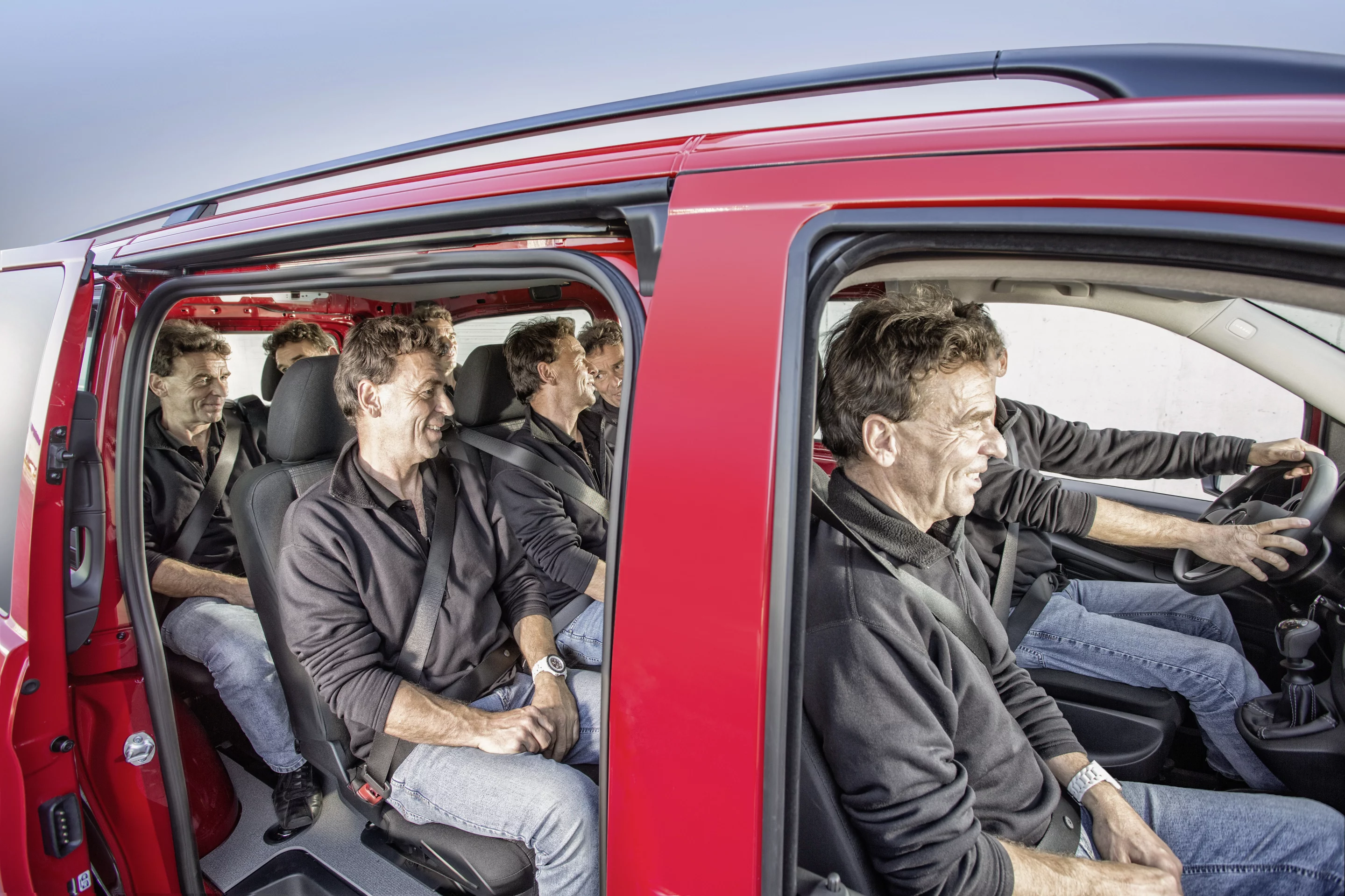 The Mercedes-Benz Vito showing its seating capacity