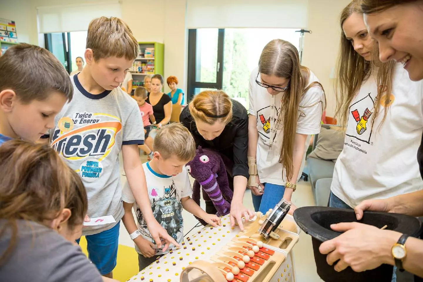 The Musicon isn't necessary a single player machine, and could assist in bringing shy kids out of their shells through cooperation and teamwork activities