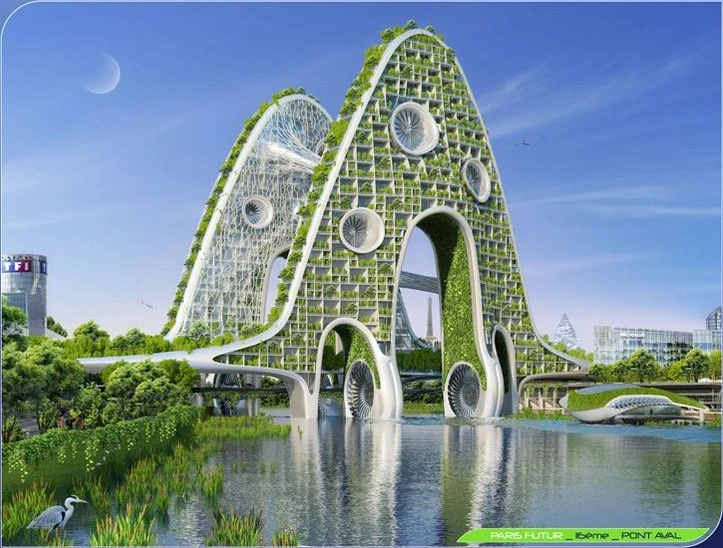 2050 Paris Smart City was created as part of a competition seeking ideas to turn the City of Light into a City of Green