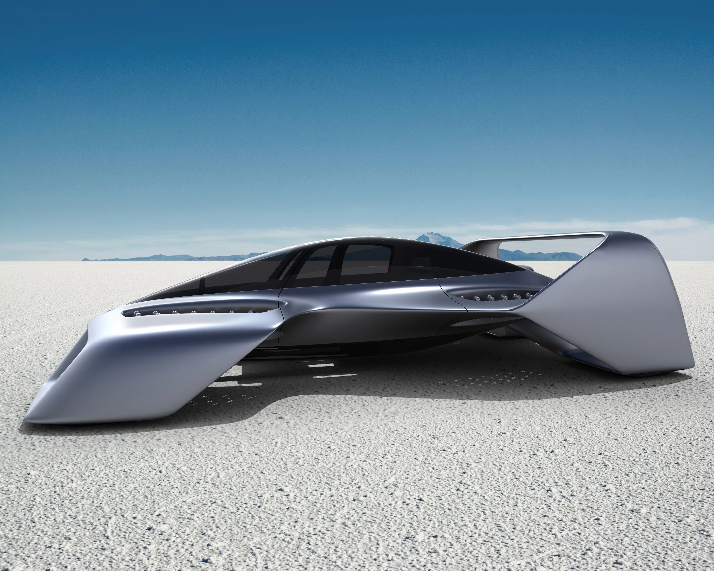 Designer Carlos Salaff has made this very much a box-winged hypercar for the skies