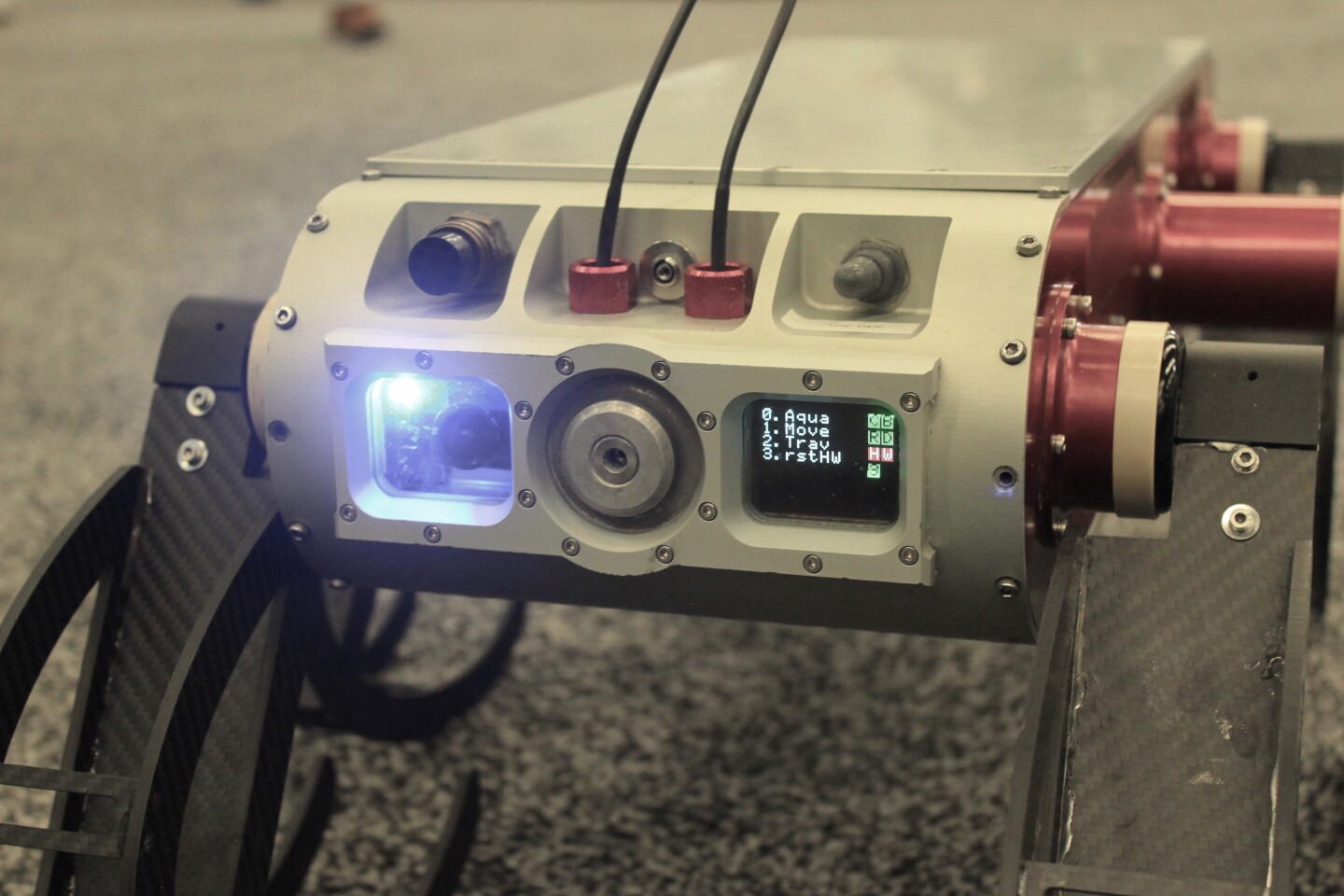 The Aqua2 has front and rear cameras, and can be equipped with a variety of other sensors