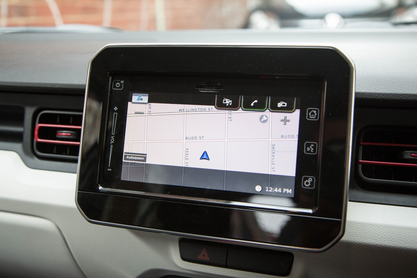 The navigation screen in the Suzuki Ignis