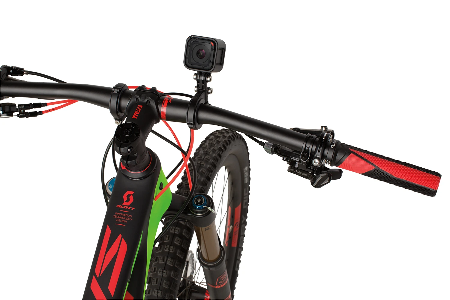 The 360 degree head lets you point your GoPro wherever you want