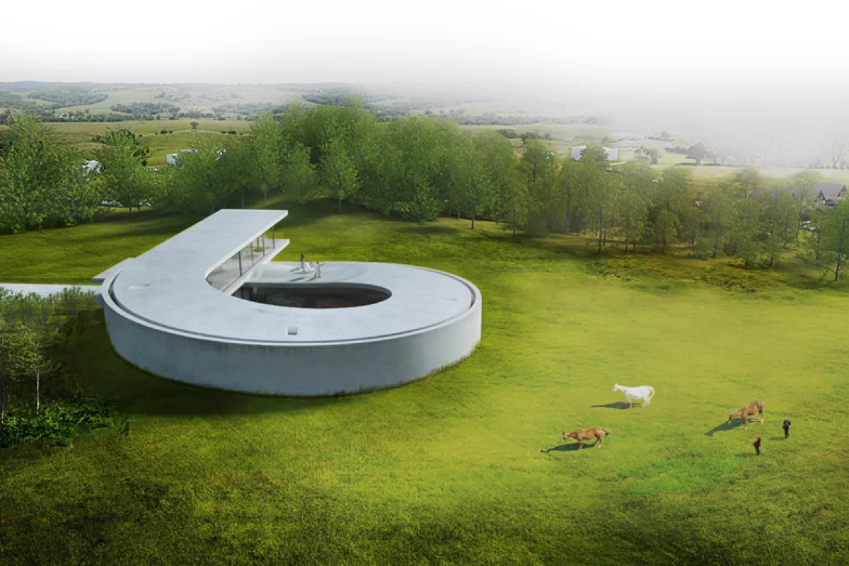 Villa Gug is located in a rural area near Ålborg, Denmark (Image: BIG)