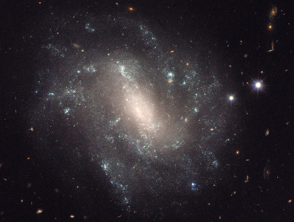 Shot of one of the galaxies used in the study, as captured by the Hubble Space Telescope