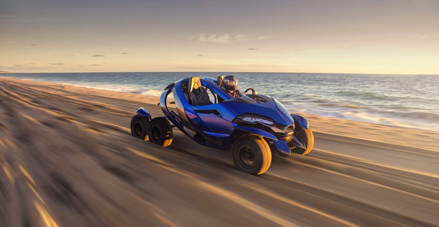 Ferox Azaris: the beach shots are cheating, it's being pulled by a 4WD. But the Azaris has been driven on bitumen, and the team is working towards off-road testing in the new year