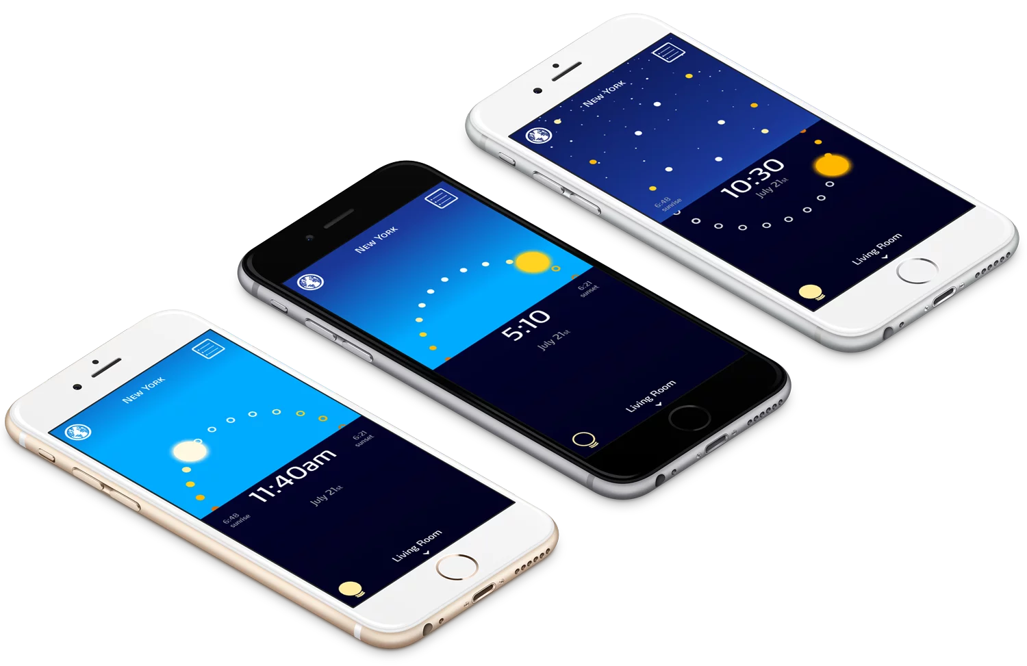 A Sunn Light rep told Gizmag that both the hue and LIFX can be programmed to behave in the same way as the Sunn Light, and mimic the sun's rhythm with the app