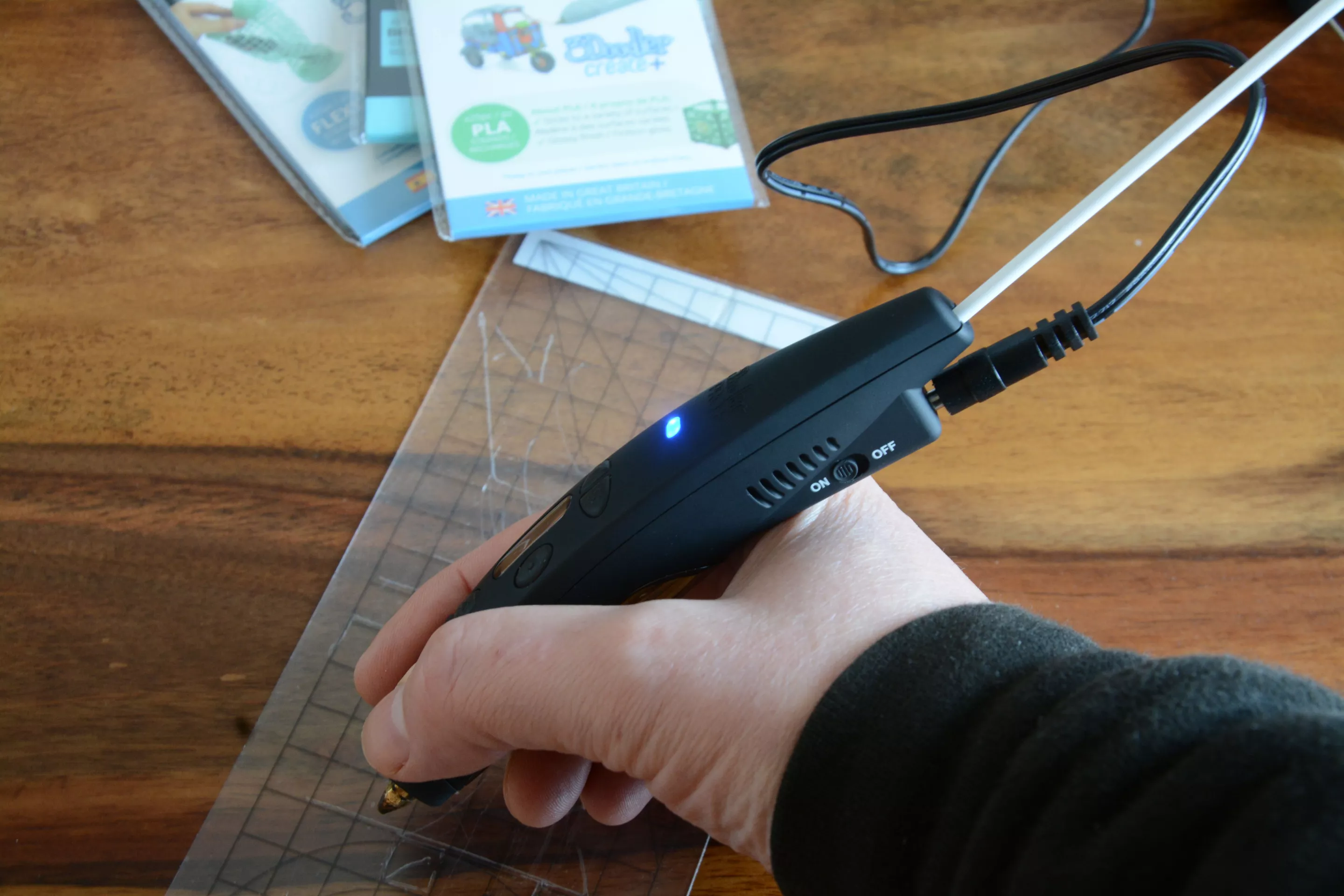 With the Pro+, creators can control the temperature of the heating element and the speed at which melted filament is extruded