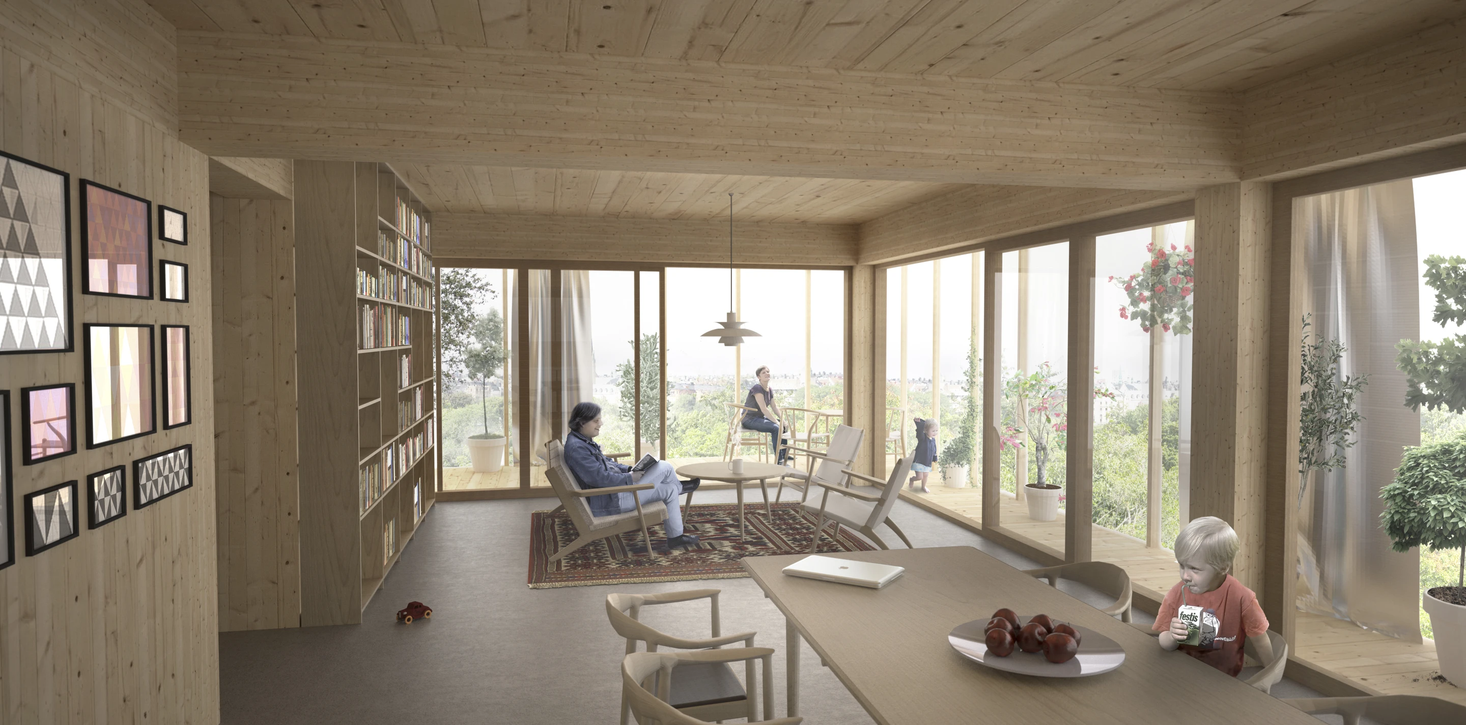 Various architectural firms are beginning to wake up to the promise of wooden tall buildings, and Sweden-based firm Berg C.F. Møller has proposed a 34-story wooden skyscraper for HSB Stockholm's architectural competition (Image: Berg C.F. Møller)