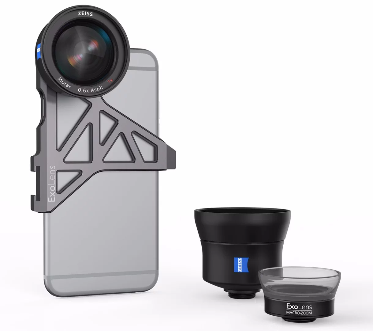 The ExoLens with optics by Zeiss will be available for iPhone 6/6s and iPhone 6 Plus/6s Plus