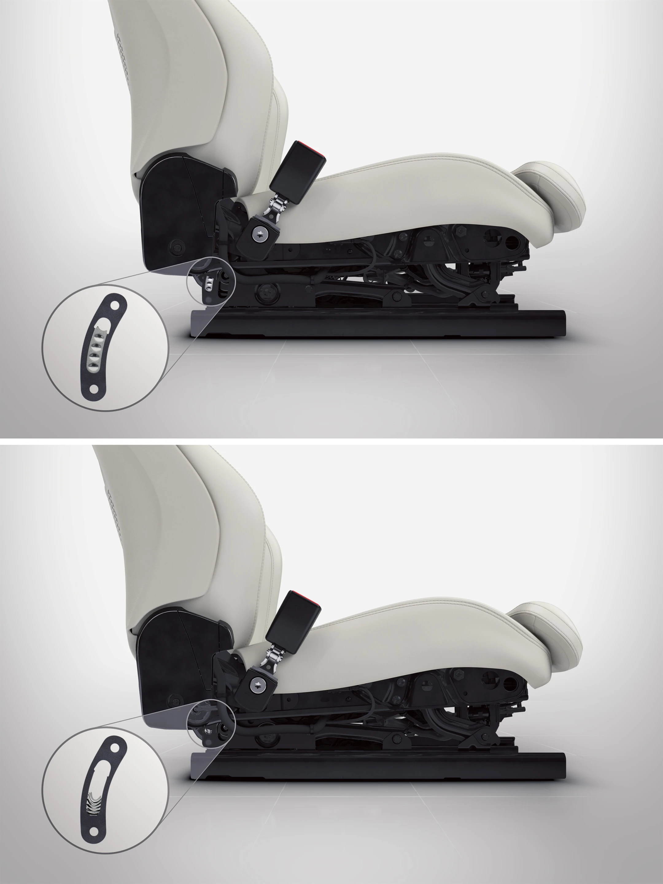 To better protect occupants Volvo came up with the “Safe Positioning” system, that's activated when sensors detect the vehicle is leaving the road