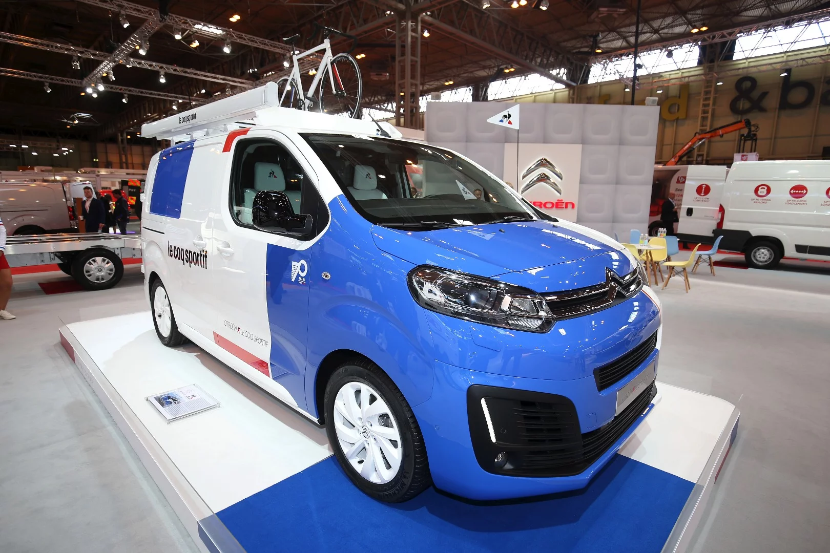 Citroën shows its Jumpy bicycle shop van at the 2017 Commercial Vehicle Show