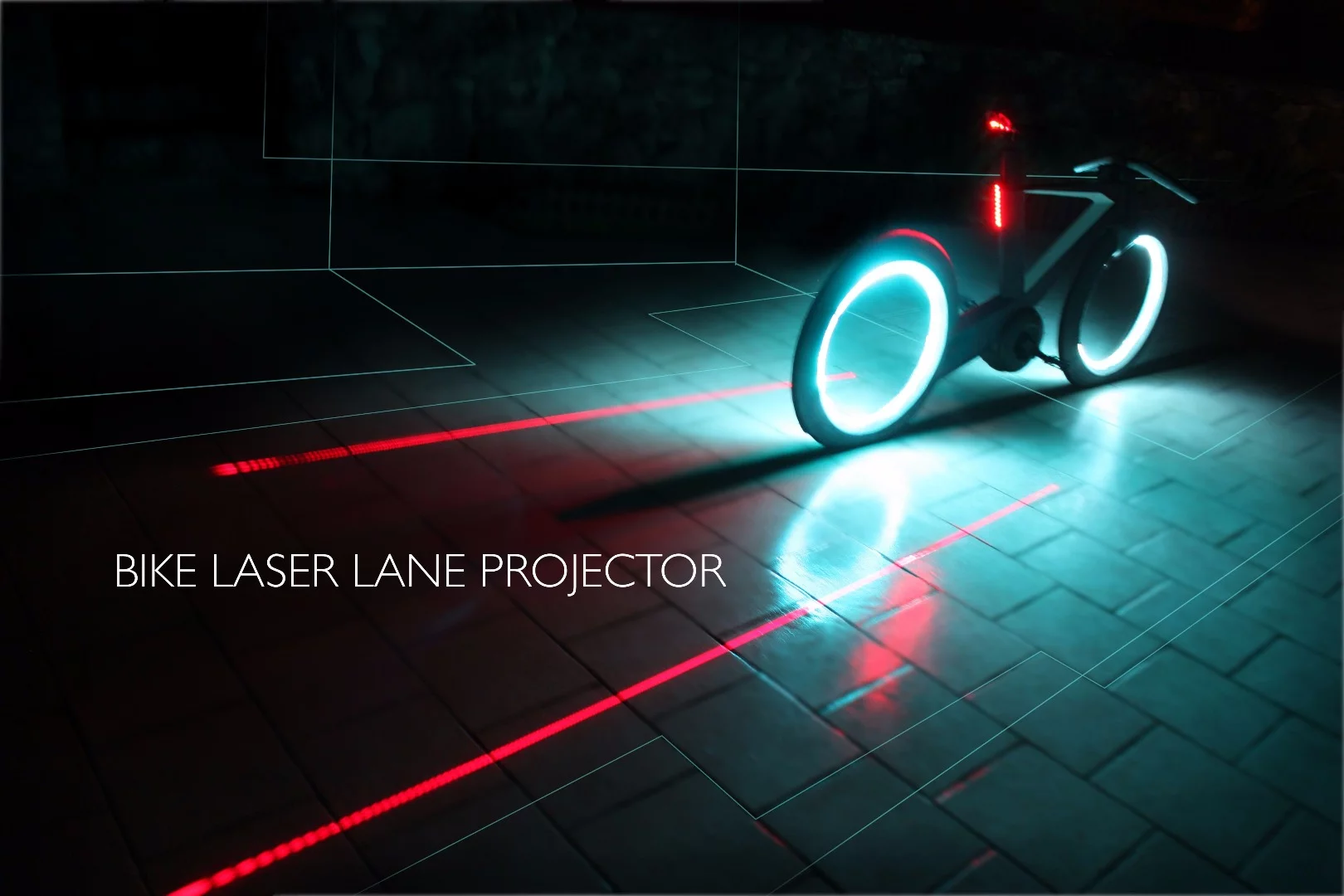 The laser line lights are a safety feature
