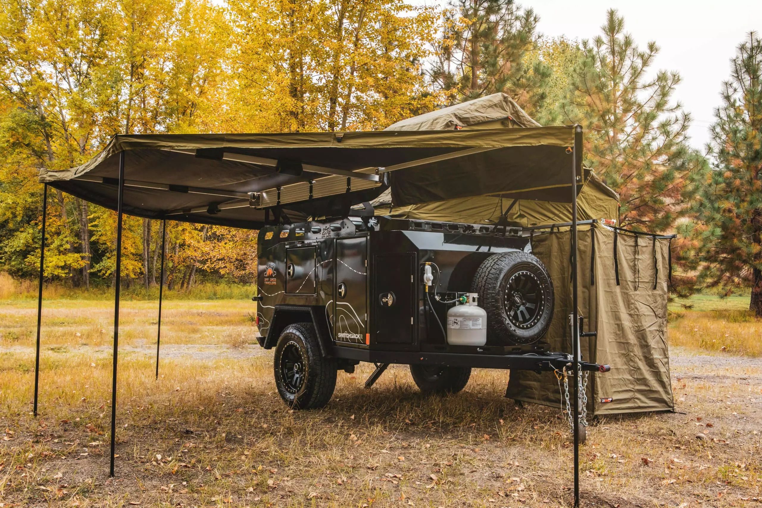 Setting up camp with the Off Grid Switchback trailer