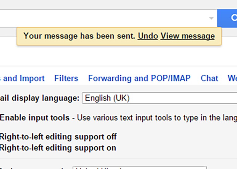 Undo Send, one of the most helpful Labs inside Gmail