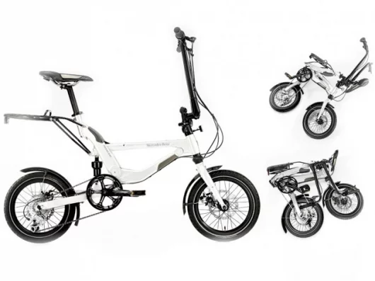 Mercedes-Benz's latest bike collection includes a clever Foldingbike with a choice of folded positions