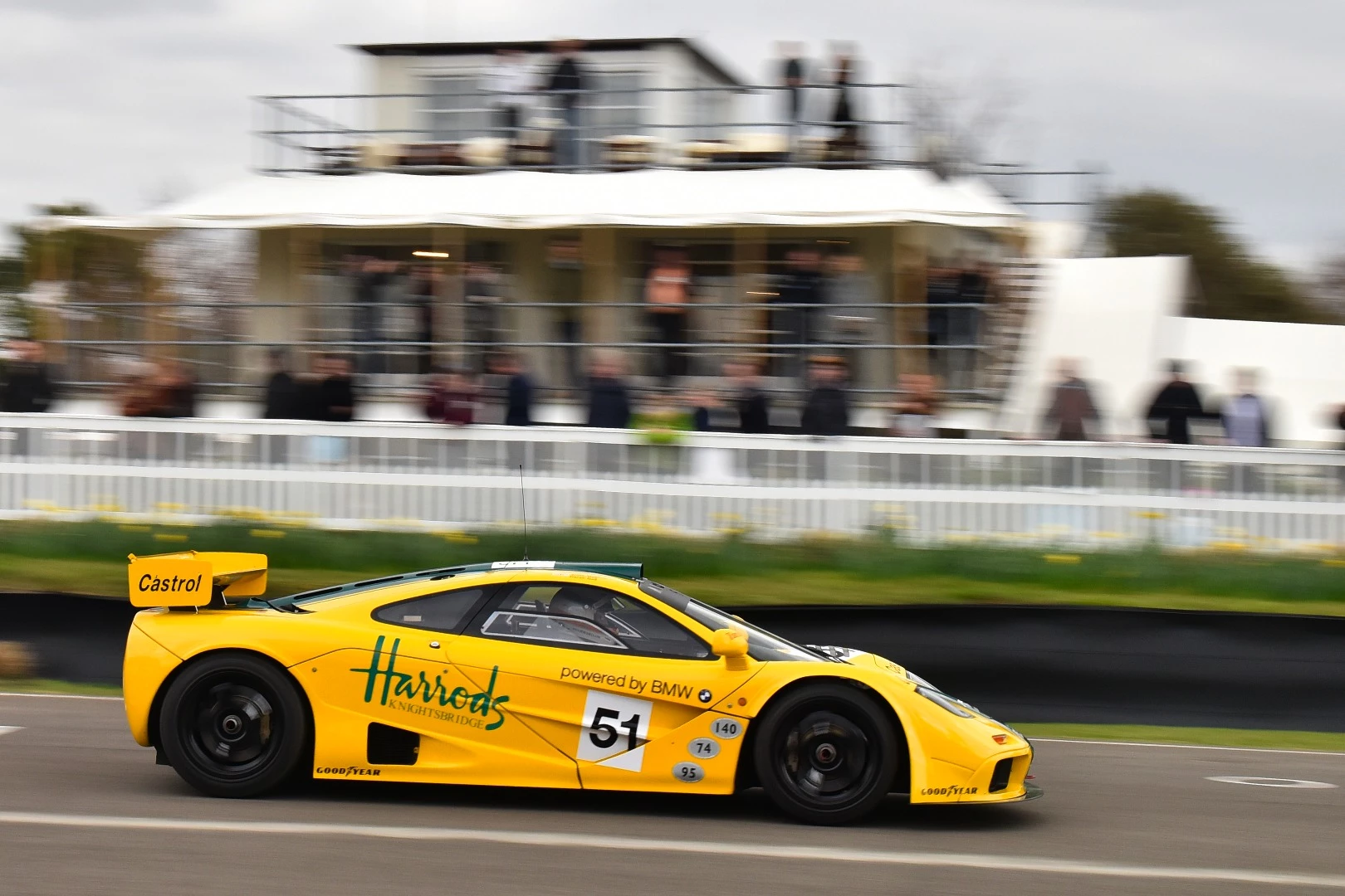 Yet another Derek Bell Le Mans 24 Hour car. This one the 1995 McLaren F1 GTR in which he finished third in 1995 when the GT1 category McLaren made global news by finishing 1-3-4. The result emphasized just how special the McLaren F1 production was. The car remains the fastest naturally-aspirated production car the world has ever seen to this very day. Needless to say, that's Derek Bell behind the wheel