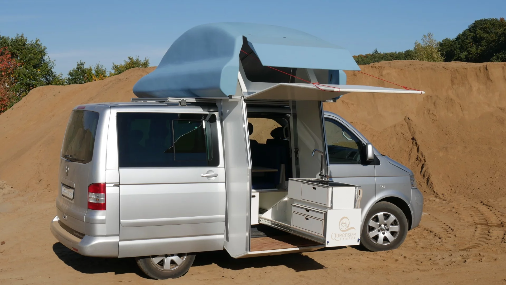 The Queensize Camper Galeria ForFour concept is a very different style of Volkswagen camper van