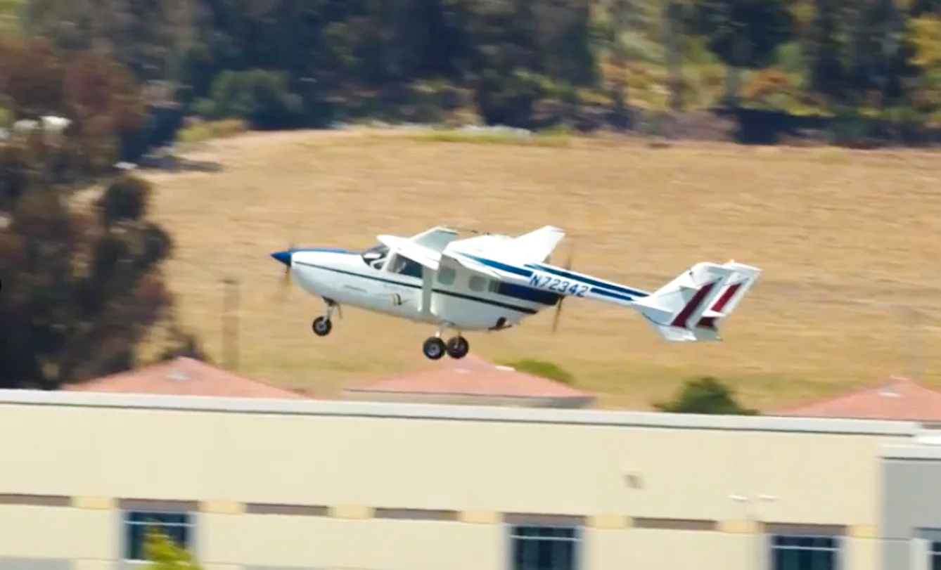 On Thursday, the Ampaire 337 took flight for the first time in a short jaunt at Camarillo Airport